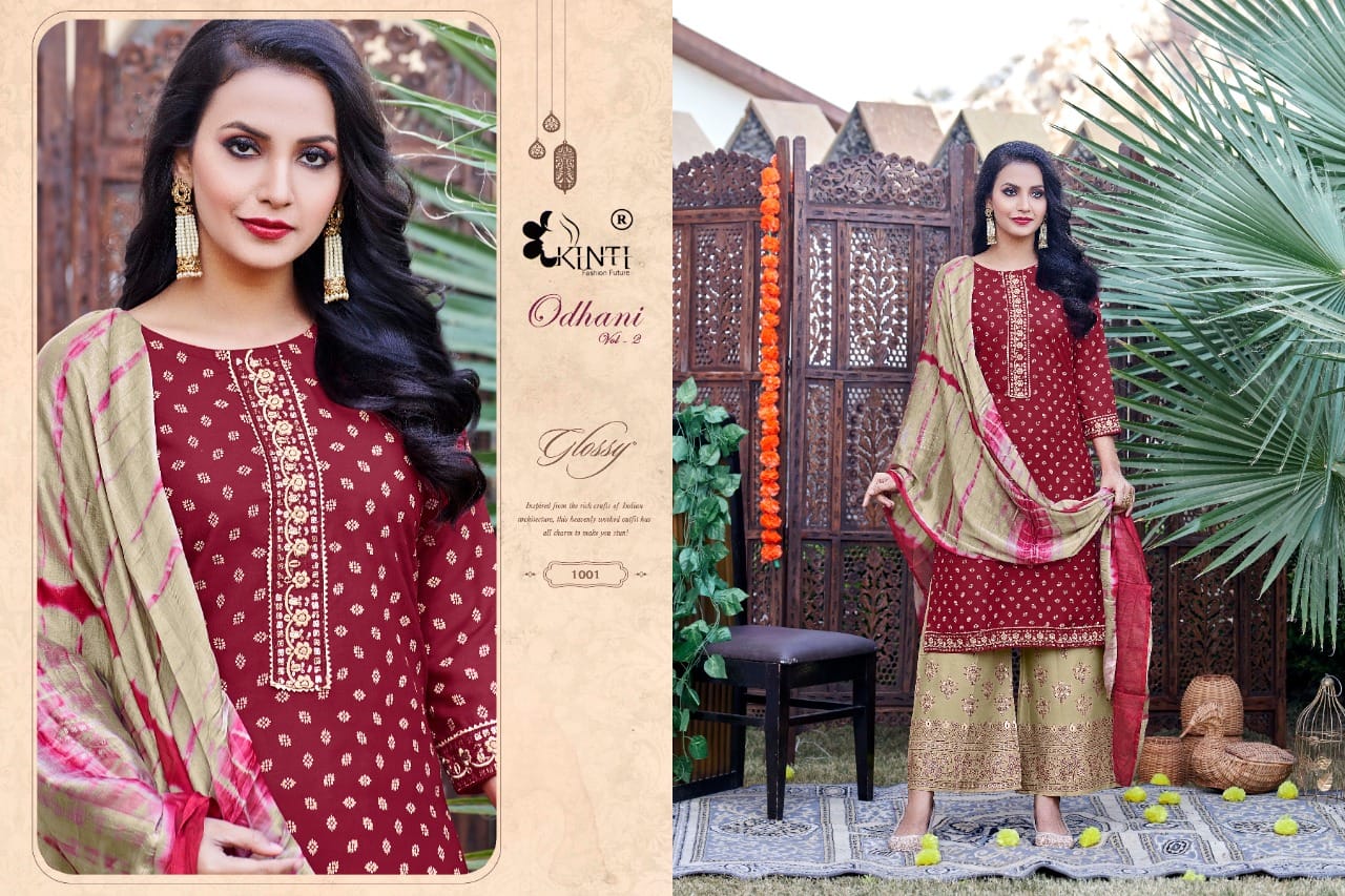 Kinti Odhani Vol 2 Wholesale Readymade Plazzo Suits Catalog